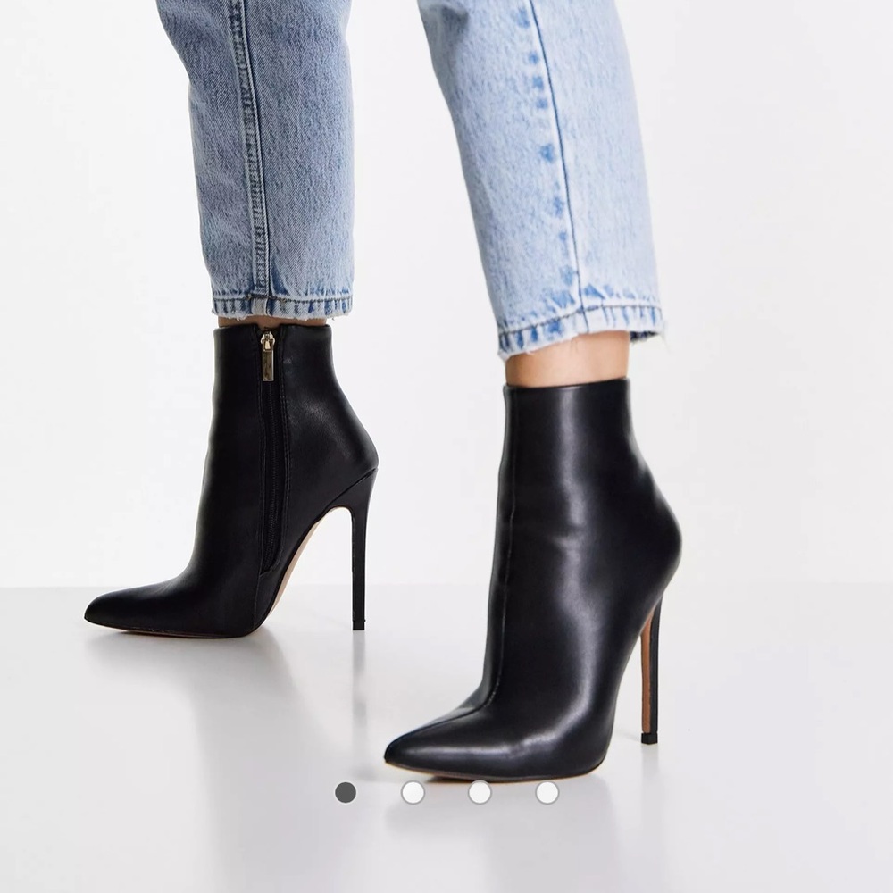 ASOS DESIGN high heeled boots in black